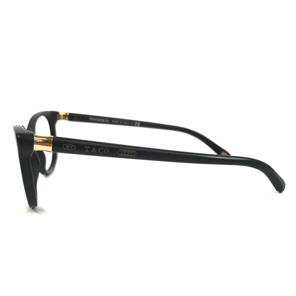 Tiffany & Co. Eyeglasses Frames TF2135 8001 Matte Black Gold Logos 52-16-140